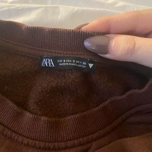 Zara Brown Matching Sweat Suit/ Loungewear